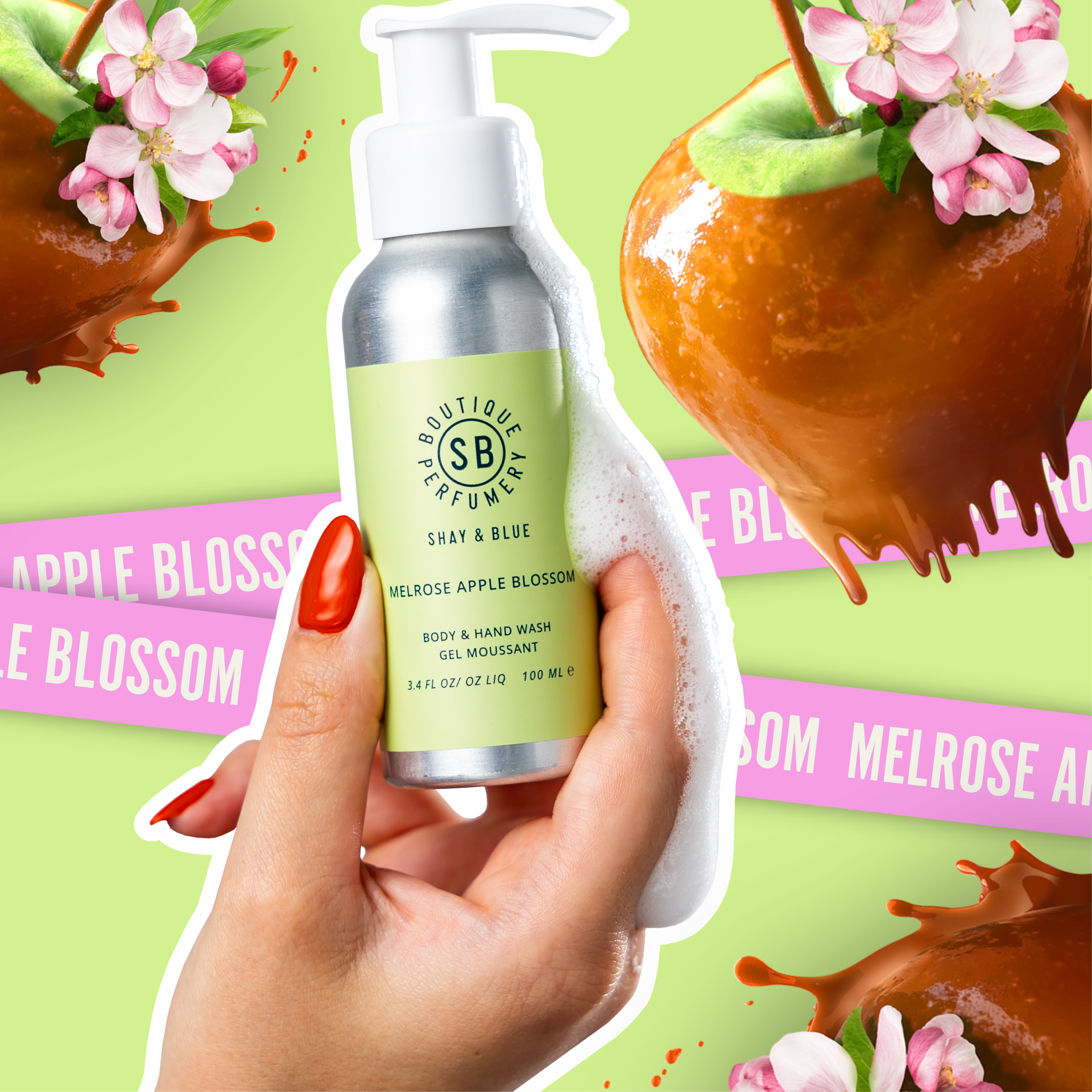 Gel douche mains et corps Melrose Apple Blossom 100ml