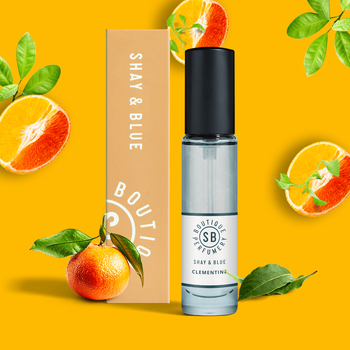 Clementine Fragrance 10ml | Flirty clementine with a bitter freshness of petitgrain and deep laurel woods. | Clean All Gender Fragrance | Shay & Blue