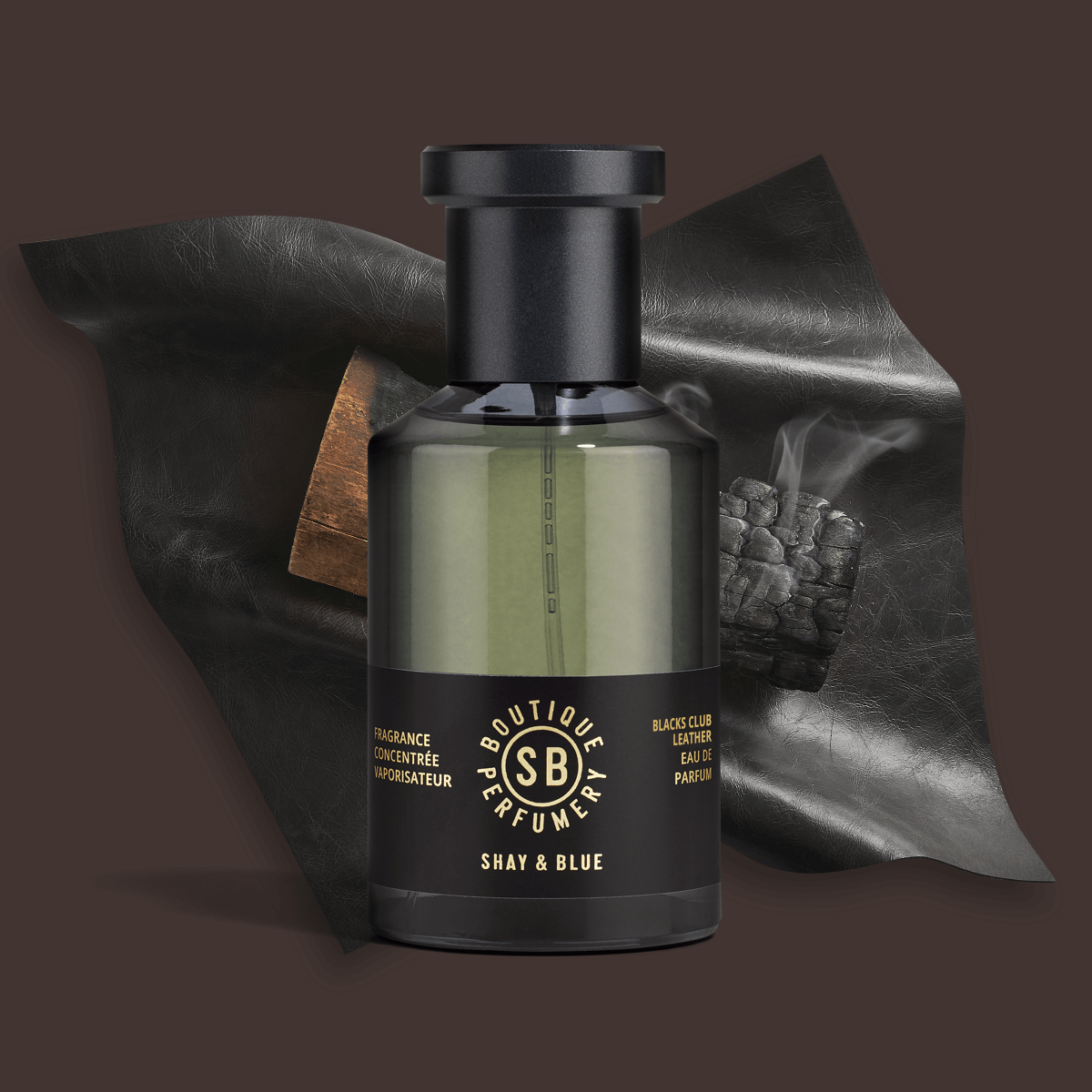 Blacks Club Leather Fragrance Concentrate 100ml | Rico aroma de cuero inglés, leña y un suave brandy. | Fragancia limpia para todos los sexos | Shay & Blue
