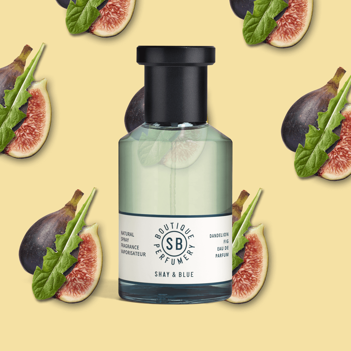 Dandelion Fig Fragrance 100ml | Vijg en paardebloemblad gemengd met citroengras, tomatenrank en jeneverbes | Clean All Gender Fragrance | Shay & Blue